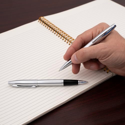 Cross Calais Personalized Ballpoint and Rollerball Pen Set in Chrome Finish
