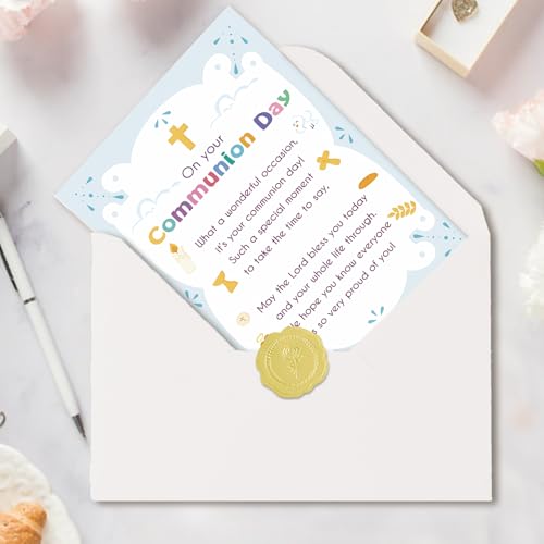 First Holy Communion Card, Religious Gift for Girls Boys - style: AM-445