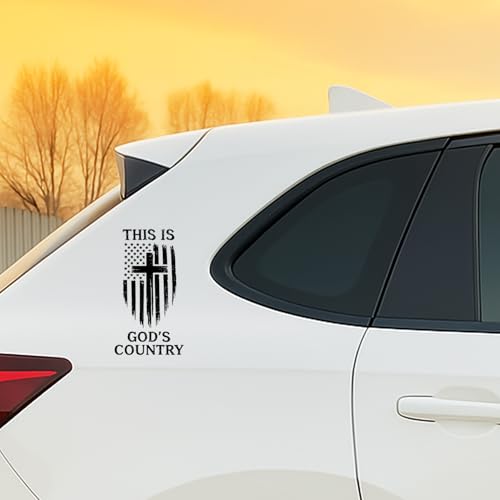 This is God’s Country Christian Car Decal - Jesus Decal for Cars - color: Christian Stickers 8
