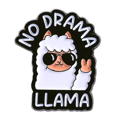 Enamel Pins, Jesus Christ & Cross Pins for Backpacks, Christian Religious God Faith Lapel Pin, Catholic Bedge Brooch for Lanyard, Bag, Hat, Clothes, Jacket, Vest. - style: No Dramma Llama