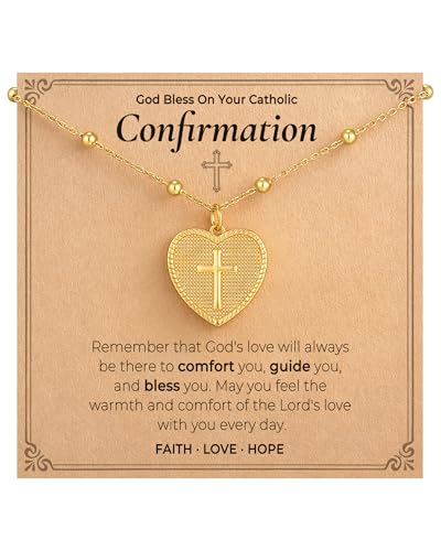 Jeka Confirmation Gifts for Teen Girls-Cross Necklace for Daughter Granddaughter Niece Sister