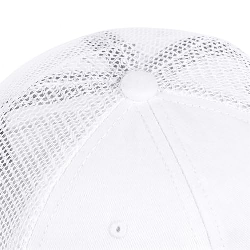 Faith Over Fear Christian Hats for Men Women, American Flag Trucker Hat, Religious Gifts for Thanksgiving Christmas - color: White
