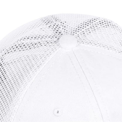 Faith Over Fear Christian Hats for Men Women, American Flag Trucker Hat, Religious Gifts for Thanksgiving Christmas - color: White