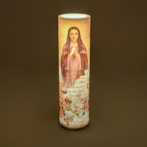 St Philomena LED Flameless Devotional Prayer Candle