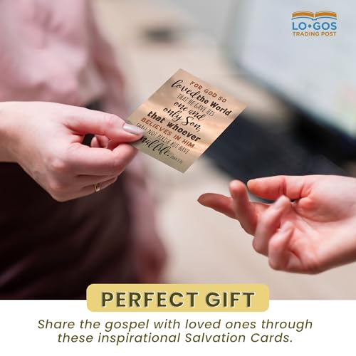 40 Pack John 3:16 Salvation Cards with Scripture, How to be Saved - Pocket cards 4" x 3" Gospel Tracts for Evangelism to Share Faith & Good News - Educational Christian Prayer Cards Bulk Set