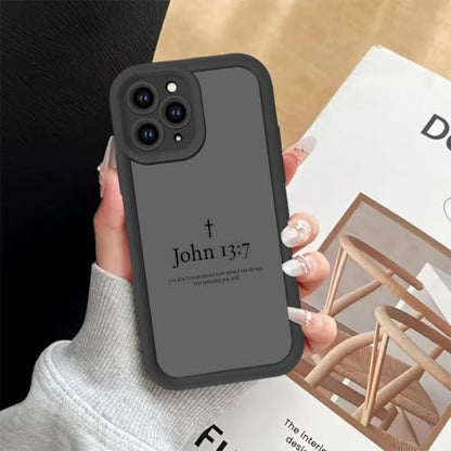 John 13:7 Bible Verse Jesus Christian Cross Phone Case for iPhone 17e/iPhone 16e Case Shockproof Soft Protective for Women Men Cover Funda for iPhone 17e/iPhone 16e 6.1 Inch - color: Bible Verse