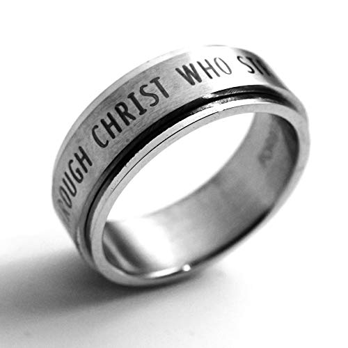 Philippians 4:13 I Can Do All Things Through Christ Spinner Ring
