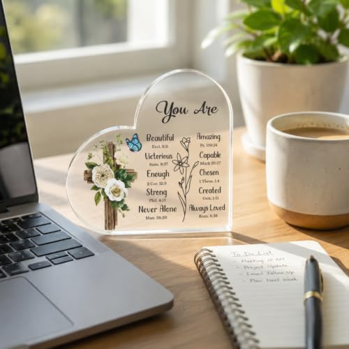 Christian Gifts for Women Heart Acrylic Plaque Sign - Catholic Gifts for