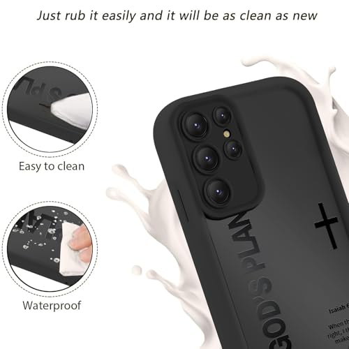 Christian Case for Samsung Galaxy S25 Jesus, Aesthetic Bible Verse Cross Pattern God Chris Design Print Phone Cover, Soft TPU Shockproof Protective Shell for Samsung S25 6,2", Black - color: Black Bible Verse