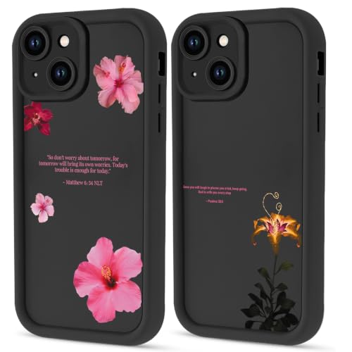 Psalms 30:5 Bible Verse Jesus Christian Flower Phone Case for iPhone 14 Case Shockproof Soft Protective for Women Men Cover Funda for iPhone 14 6.1 Inch - color: Flower