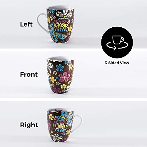 Divinity Boutique 22184 Boxed Mugs, Paisley Flowers, 12 ounce - color: Paisley Flowers