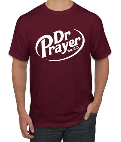 Enjoy Jesus T Shirts Funny Faith Tee Christian T Shirts for Men Inspirational Jesus Graphic Shirt - color: Dr. Prayer, size: Large