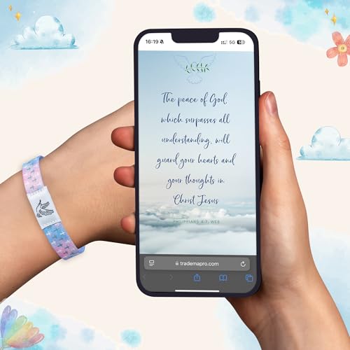 EYxsaxenk Colorful Religious Scripture Daily Bible Verse NFC Bracelets Set - color: Rainbow