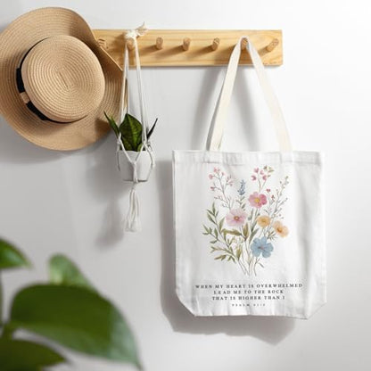 FBB Christian What's the Best that Could Happen Inspirational Tote Bag - color: Psalm 61:2