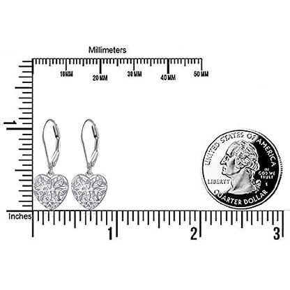 S925 Sterling Silver Heart Dangle Drop Earrings for Women Jewelry Gift - style: Celtic knot Heart
