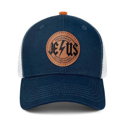 Christian Hats for Men & WomenJesus Cross HatChristianReligious GiftsforVarious Festivals&BirthdaysFaith Baseball/Trucker Cap - color: Blue