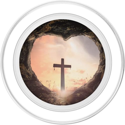 Jesus Christ Cross Sunrise Heaven Heart PopSockets PopGrip for MagSafe - style: Magnetic PopGrip