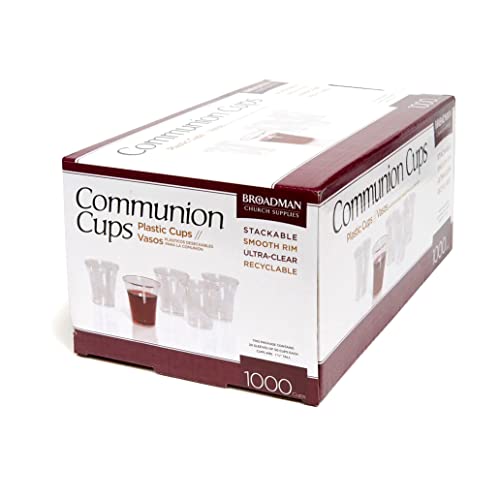 Broadman Plastic Communion Cup 1,000 Count and Gluten Free Wafer, 50 Count Value Bundle