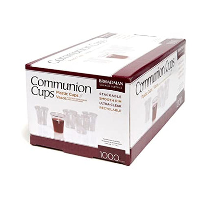 Broadman Plastic Communion Cup 1,000 Count and Gluten Free Wafer, 50 Count Value Bundle
