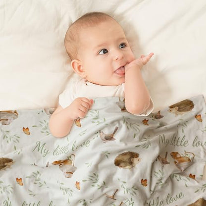 Fleece Baby Blankets for Girls & Boys, Infant Toddler Blanket - color: Gray Jungle Animal