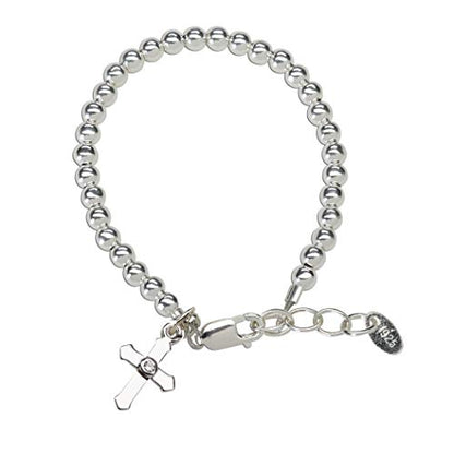 Cherished Moments Beaded Bracelet, .925 Sterling Silver or 14K Gold-Plated - color: Silver SM (0-9 months)