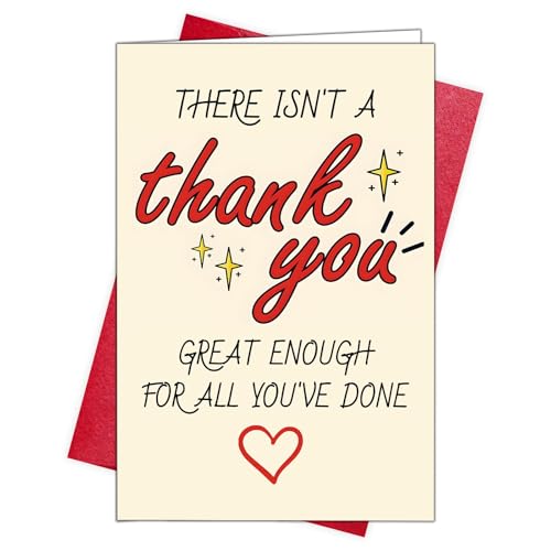 Big Thank You Cards with Envelopes for Coworkers, Teacher, Boss - color: DXI#044
