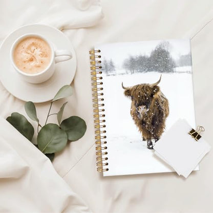Cow Notebook Journal,Cow Gifts for Women - color: Highland cow