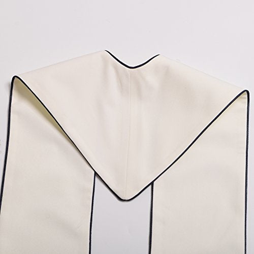 BLESSUME 1PC Clergy Mass Stole Cross Embroidered Wedding Stole - color: White/Blue