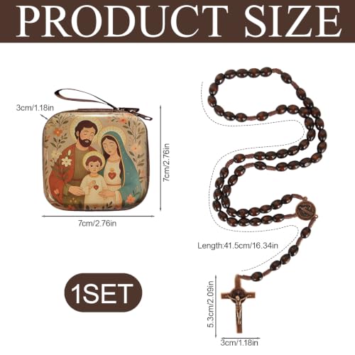 Catholic Rosary Beads, Rosarios Cross Pendant Decorative Prayer Box - color: Style-12