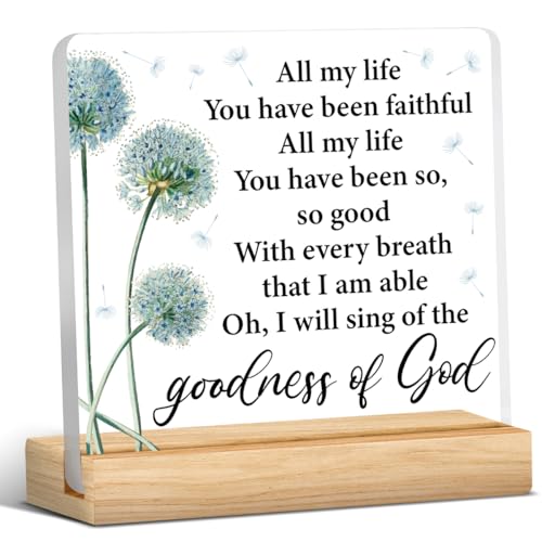 Christian Home Decor, Goodness of God Acrylic Desk Sign - color: M60A13