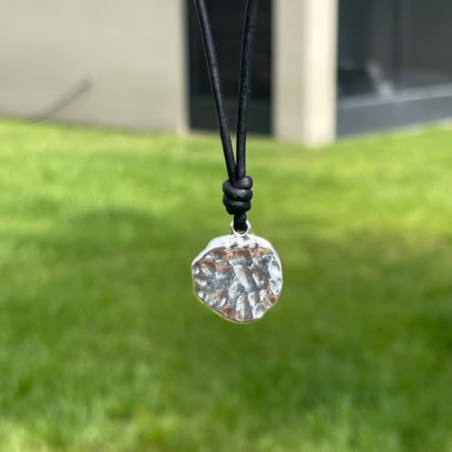 Cross Necklace Mens - Men Cross Coin, Religious Pendant, Medallion Necklaces, Christmas Gift, Catholic Pendant, Christian Charms, Women Gifts to Husband, Cute Crosses - color: Silver, style: Black Leather