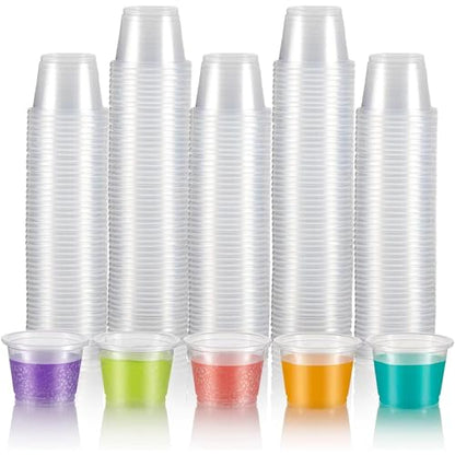 1000 Count-1oz Plastic Shot Glasses Mini Disposable Cups Perfect Container for Jello Shots, Condiments, Tasting, Sauce, Dipping, Samples - size: 1oz-1000Count