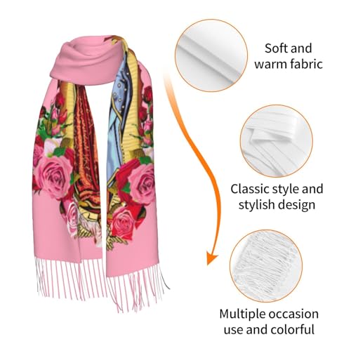 Prayer Shawls and Wraps for Women, Jesus Christian Gifts Bible Scarf Super Soft Fashion Shawl With Tassel - color: Color5