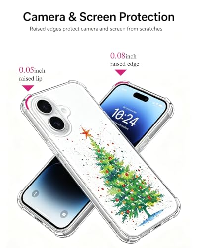 Watercolor Christmas Tree Case Compatible with iPhone 17 - color: Christmas Tree