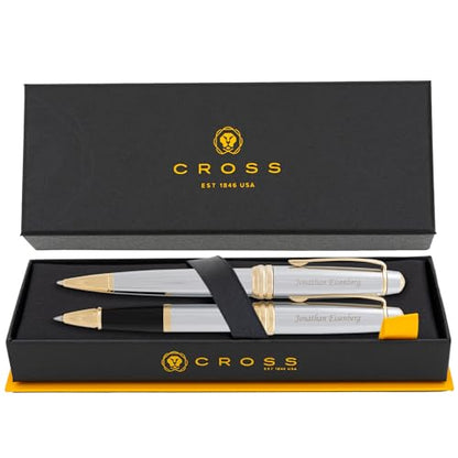 Cross Bailey Personalized Rollerball and Ballpoint Pen Set in Medalist