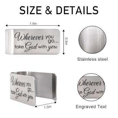 Take God with You Visor Clip for Cars Christian New Driver Gifts - color: silver 3