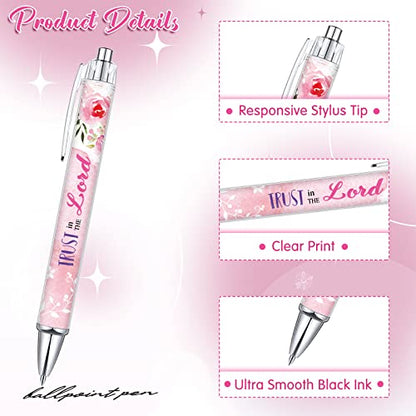 Tinlade 10 Pcs Christian Bible Verse Ballpoint Ink Pens,Fresh Flower - style: Fresh Flower