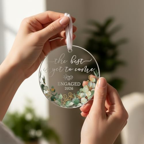 HEXMOZ Engagement Gifts for Couples, Women, Her - Engagement Ornament 2026 - color: Engaged 7 2026