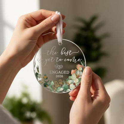 HEXMOZ Engagement Gifts for Couples, Women, Her - Engagement Ornament 2026 - color: Engaged 7 2026