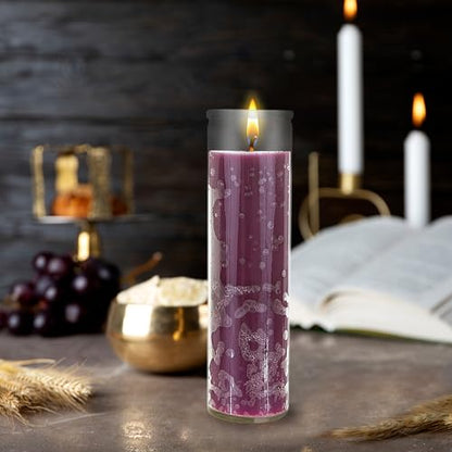 Mega Candles Unscented Devotional Vigil Prayer Wax Candle 6 Count 2" x 8" - color: Purple, size: 6 Pieces