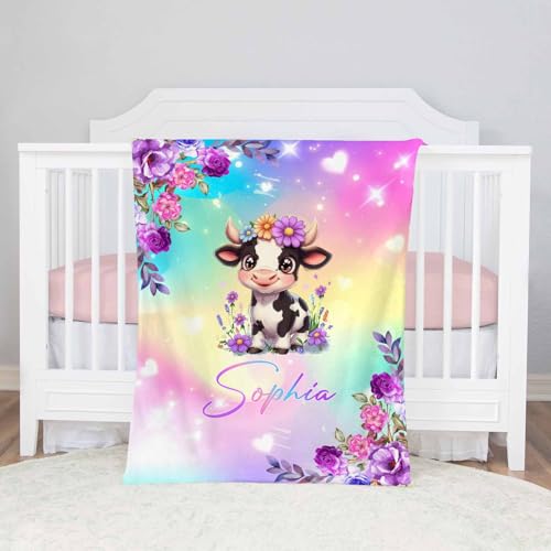 Custom Name Blanket - Personalized Gifts for Men, Women, and Baby - Customized Sunflower Gift for Best Friend - color: Color 6