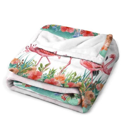 Flamingo Throw Blanket, God Says You Are Bible Flannel Blanket 30"×40" - color: Flamingo 01, size: 30x40 inch