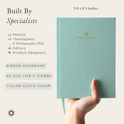 5-Minute Devotional Journal for Women: Daily Christian Scripture Reflections, Guided Prompts & Prayer | Build Faith in Just 5 Minutes a Day | 218 Pages, 110gsm Paper (Pastel Mint Green) - color: Pastel Mint Green