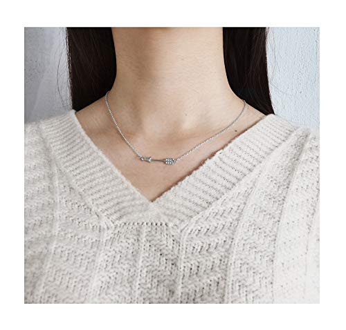 Baydurcan Silvery Necklace for Women Pendant Chain Friendship Necklace Gift - style: arrow s
