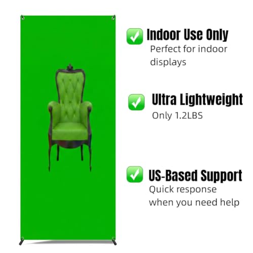 Premium X Banner Stand 24"*72" Perfect for Restaurant and Store Display with Portable Travel Bag (24"*72") （STAND ONLY） (1)