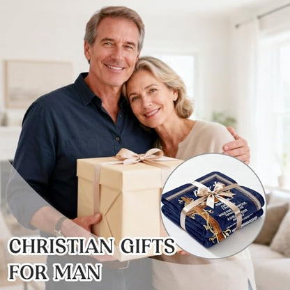 Christian Gifts for Men, Pastor Gifts - Blanket with Bible Verse 60"x50" - size: Christian Men