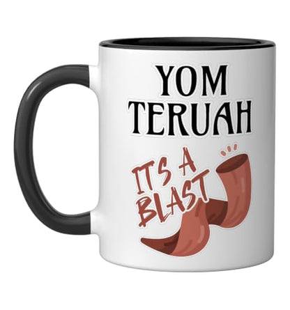 Yom Teruah It's a Bang Ceramic Mug, Black/White - color: Black/White, size: 11 Ounces