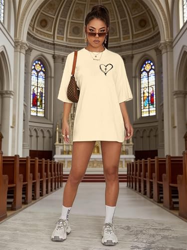 Christian Shirts for Women Oversized Faith Jesus Shirt Inspirational Tops - color: Apricot1, size: Large