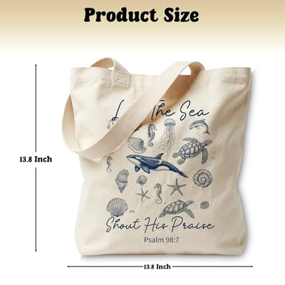 Bible Bags for Women, Christian Tote Bag, Gifts for Christian Women - color: Orange
