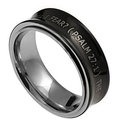 K23 Psalm 27:1 Spinner Ring Scripture Verse The Lord is My Light Ans My Salvation Bible